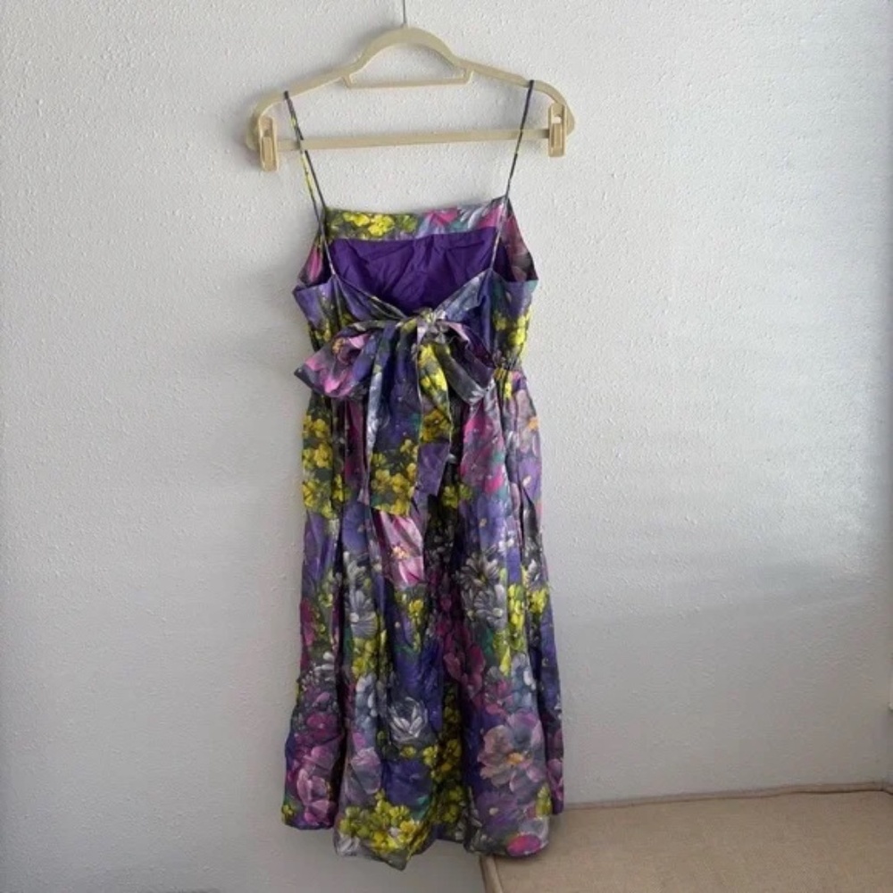 & OTHER STORIES Savoir Printed Silk Bow-Detailed Multi-Color Midi Dress - Picture 12 of 12
